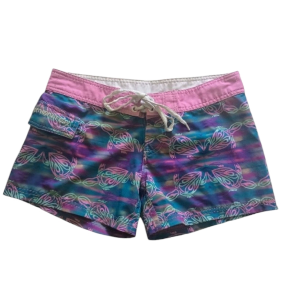 Tormenter Women's 8 Way Stretch 6" Stretch Board Shorts-Turtle - Picture 5 of 6